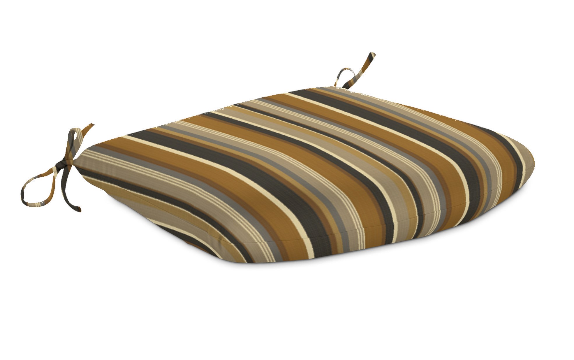 20.5/18 x 18 Curved Front Tapered Seat Pad Espresso Stripe Clearance